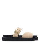 Sandalias Aristella de gamuza color crudo