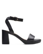 Sandalias Ambyrlyn Bay de piel negras - tacón de 7,5 cm