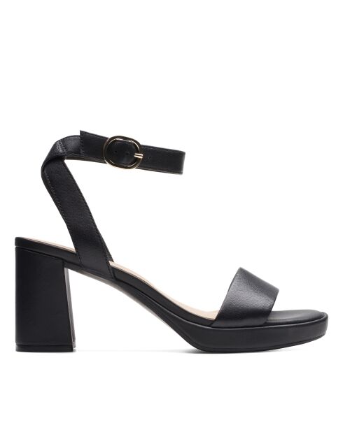 Sandalias Ambyrlyn Bay de piel negras - tacón de 7,5 cm