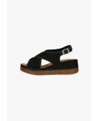 Sandalias Kassanda Step Nobuck negras - tacón de 6,5 cm