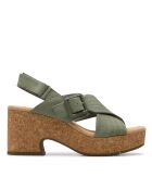 Sandalias Nerisa West Nubuck Sauges, tacón de 7,5 cm