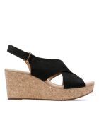 Sandales Annadel Eirwyn Nubuck noires - Talon 7.5cm