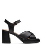Sandalias Ritzy75 Rae de piel negra - Tacón de 8,5 cm