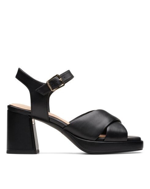 Sandalias Ritzy75 Rae de piel negra - Tacón de 8,5 cm