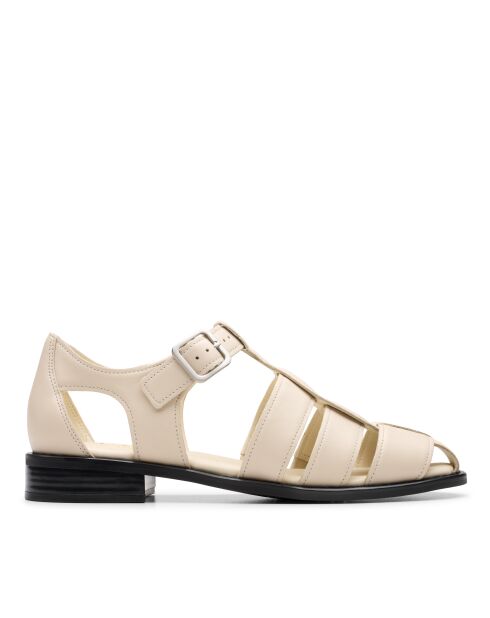 Hana Sun schoenen in gebroken wit leer