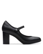 Bayla Lily zwarte leren schoenen - 7,5 cm hak