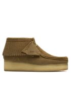 Hellbeige Wildlederstiefel mit WBWedge Fransen