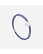 Bracciale a cuore argentato blu notte