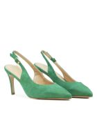 Pumps in pelle scamosciata verde 76194 - Tacco: 8cm