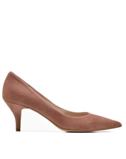 Pumps 13370 in pelle scamosciata color carne