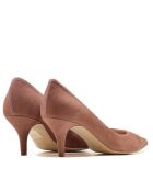 Pumps 13370 in pelle scamosciata color carne