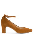 Pumps 137640 in pelle scamosciata cognac - Tacco: 6,5 cm