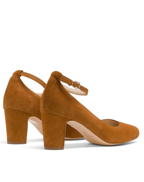 Pumps 137640 in pelle scamosciata cognac - Tacco: 6,5 cm