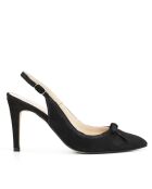 Dumps F-4256 in pelle scamosciata nera - Tacco: 8cm