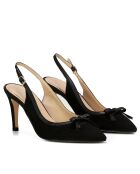 Dumps F-4256 in pelle scamosciata nera - Tacco: 8cm