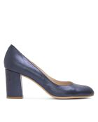 12619 Dumps in pelle color blu scuro - Tacco: 7 cm