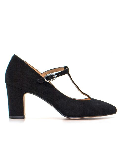CA-688 Pumps aus schwarzem Veloursleder - Absatz: 6,5 cm