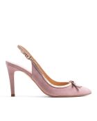 Pumps F-4256 in pelle scamosciata color carne - Tacco: 8cm