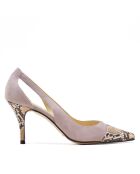 Pumps in pelle di serpente color carne 14787CU - Tacco: 7,5cm