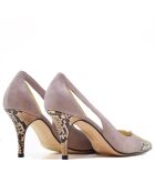 Pumps in pelle di serpente color carne 14787CU - Tacco: 7,5cm