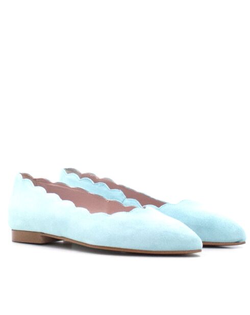 Ballerine CA-0091R in camoscio blu