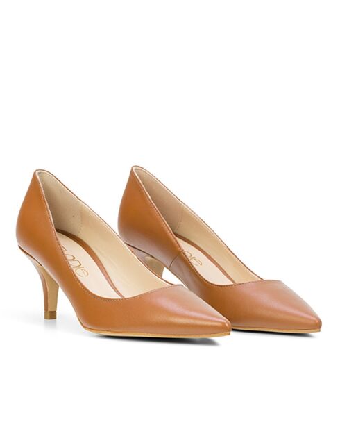 13370 Pumps in nappa marrone