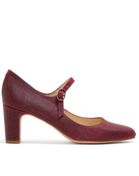 Pompe rosse in pelle di coccodrillo CA-1477