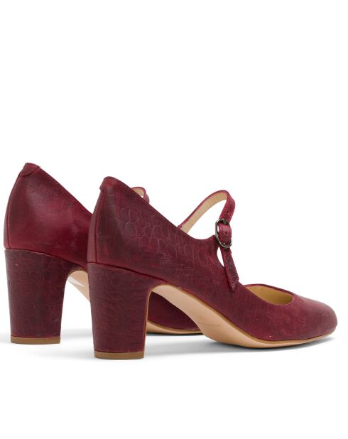 Pompe rosse in pelle di coccodrillo CA-1477