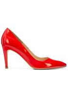 Dumps F-4253 in pelle verniciata rossa - Tacco: 7 cm