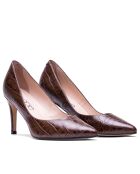 76572 Dumps marroni in pelle di coccodrillo - Tacco: 8 cm