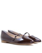 Ballerines CA-2287 en Cuir marron