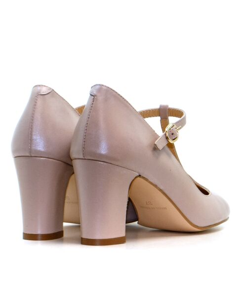 Dumps Mestizo in pelle CA-688 nude - Tacco: 6,5 cm