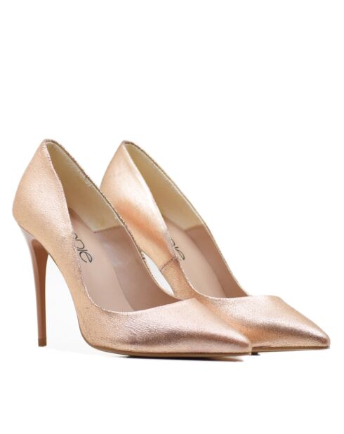 Pompe in polvere di salmone F-3384 - Tacco: 10 cm