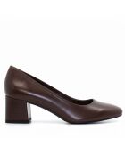 Pumps CA-2247L in nappa marrone - Tacco: 6cm