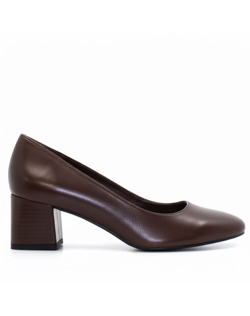 Pumps CA-2247L in nappa marrone - Tacco: 6cm
