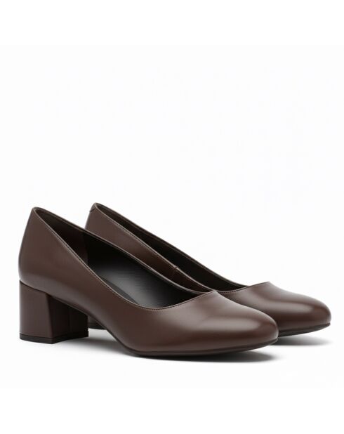 Pumps CA-2247L in nappa marrone - Tacco: 6cm