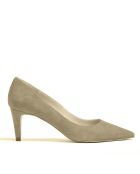 Escarpins 13370 en cuir daim taupe