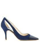 14787 Dumps in vernice blu navy/pelle scamosciata - Tacco: 7cm