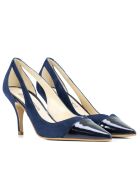 14787 Dumps in vernice blu navy/pelle scamosciata - Tacco: 7cm