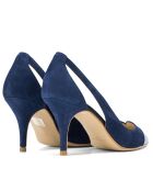 14787 Dumps in vernice blu navy/pelle scamosciata - Tacco: 7cm