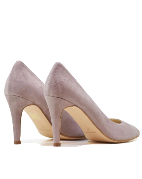 F-4253 pumps van nude-suède leer - Hak: 7 cm