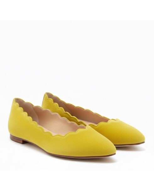 Ballerine CA-0091R in camoscio giallo