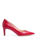 13370 Pumps rosse in pelle di coccodrillo
