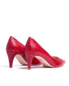 13370 Pumps rosse in pelle di coccodrillo