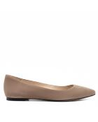 CA-106 taupefarbene Ballerinas aus Veloursleder