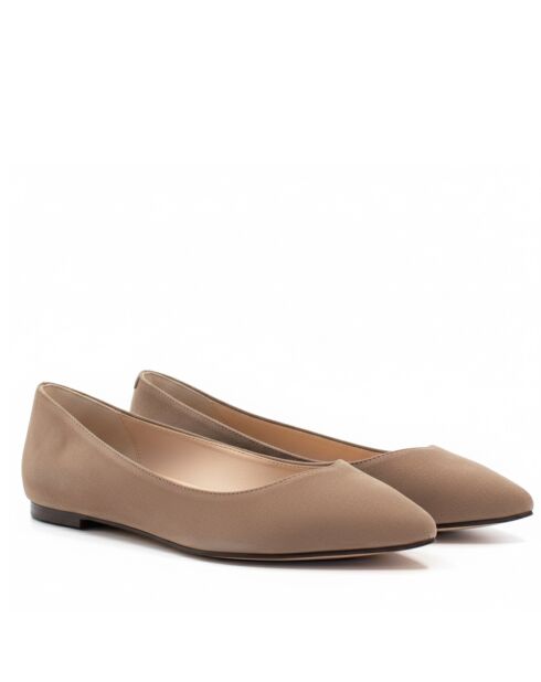 Ballerines CA-106 en Daim taupe