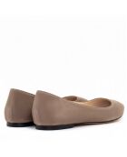 CA-106 taupefarbene Ballerinas aus Veloursleder