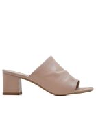 CA-1943 Nude leren muiltjes met hak