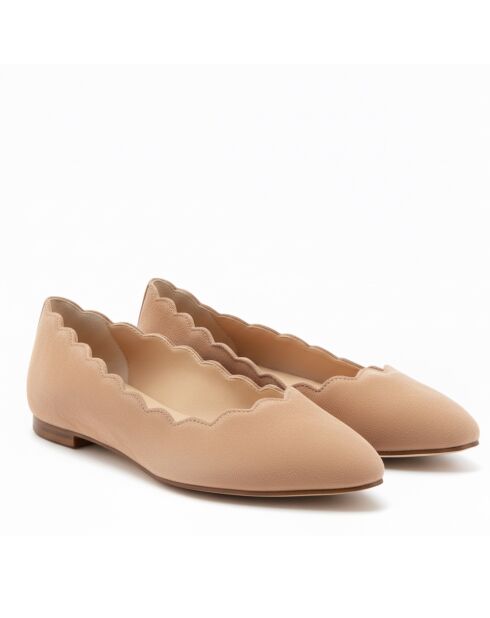 Ballerine CA-0091R in camoscio nude