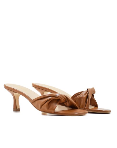 CA-1870 muiltjes met hak in bruin Mestizo-leer - Hak: 6 cm